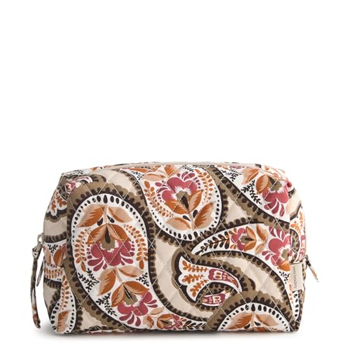 Women's Cotton Nfl Medium Cosmetic Makeup Organizer Bag (Multiple Teams Available), Dallascowboysonblue/Graybandana, One Size
