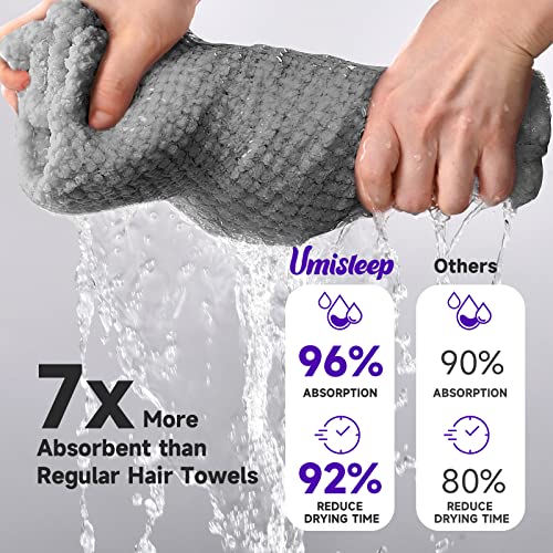 Umisleep Extra Large Microfiber Hair Towel 40x30 - Quick Dry