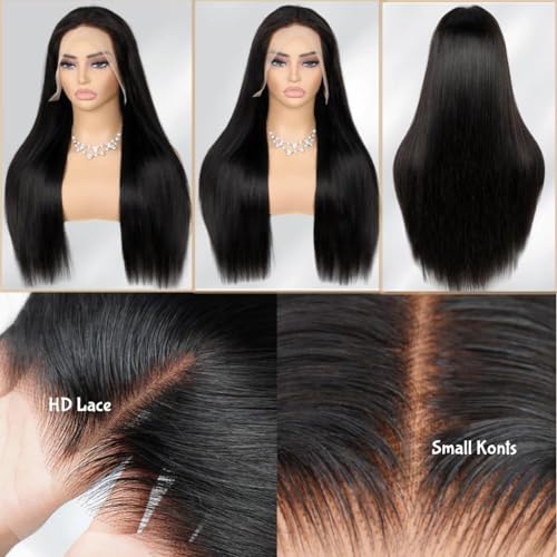 TAIKOU 13x6 Straight Lace Front Wig 200 Density 30 Inch Human Hair