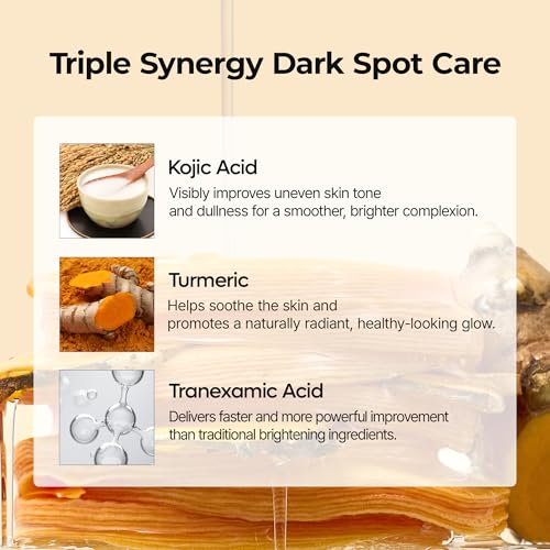 Korean Kojic Acid Turmeric Brightening Toner Pads for Dark Spots - 70 Sheets