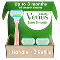 Women's Extra Smooth Razor Set with 3 Blade Refills - Pink
