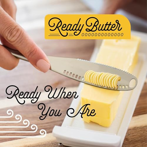 Ready Butter 3-in-1 Stainless Steel Butter Knife - Multi-Function Spreader & Curler