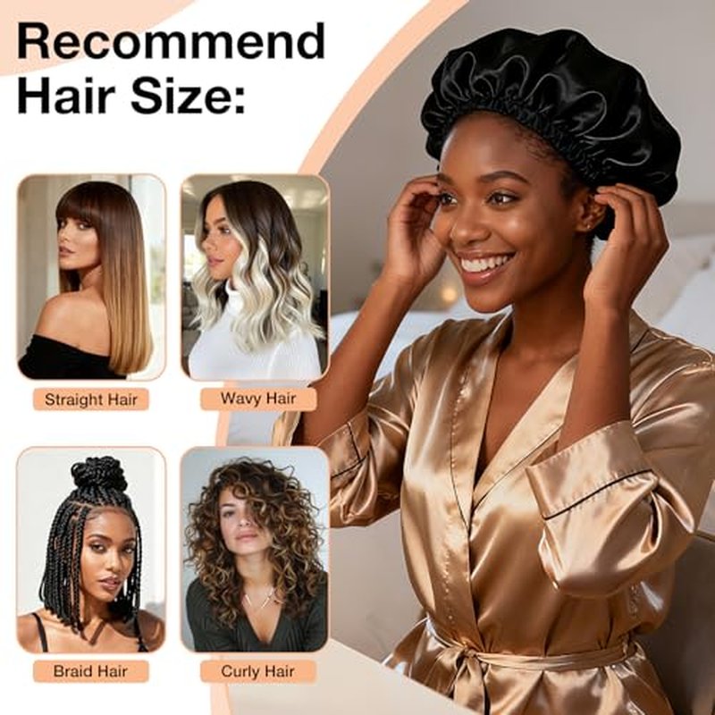 2-in-1 Reversible Silk Bonnet with Net for Curly & Natural Hair