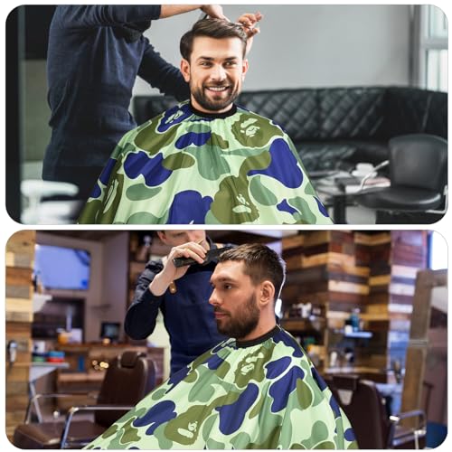 Waterproof Barber Hair Cutting Cape for Men - Polyester with Elastic Neckline