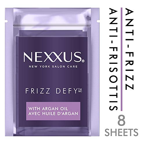 Nexxus Defy Anti-Frizz Sheets - On-the-Go Argan Oil Hair Smoothing, 8 Count