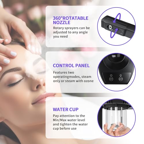Professional Facial Steamer with Ozone & Magnifying Lamp