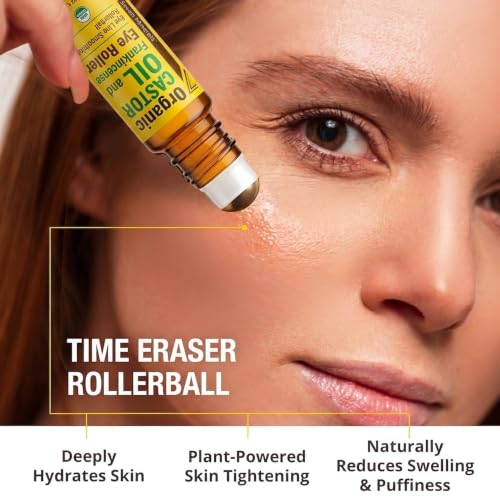 Seven Minerals Castor Oil and Frankincense Eye Roller - 0.33 fl oz, Organic Castor Oil Blend