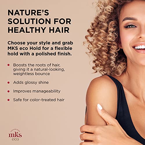 MKS eco Hold, Original Scent - 8 oz - Styling Gel - Medium, Flexible Hold - With Moroccan Argan Oil, Hemp Seed Oil - Vegan & Cruelty Free - Safe for Color-Treated Hair