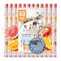 CHAP-LIP Original Lip Balm Hydrating Bulk Chap Stick with Fruit Flavors, Coconut Oil, and Cocoa Butter - Christmas Gift Stocking Stuffers Lip Therapy Pack for Men and Women - Made in the USA, 60 Pack