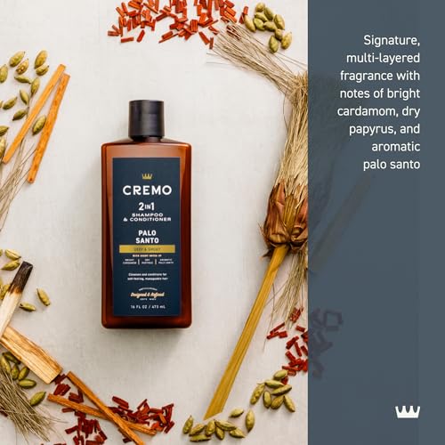 Cremo 2-in-1 Mens Shampoo & Conditioner Palo Santo 16 Fl Oz - Pack of 1