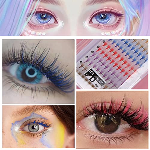 Color Cluster Lashes 6-Pack 10D 14mm Natural Fiber