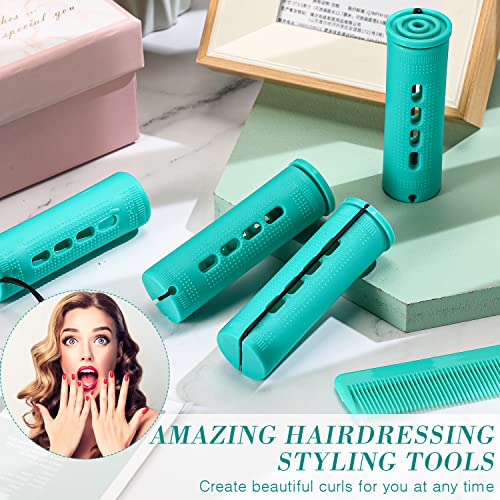 Chuangdi 24 Pcs Cold Wave Hair Perm Rods with Rat Tail Comb