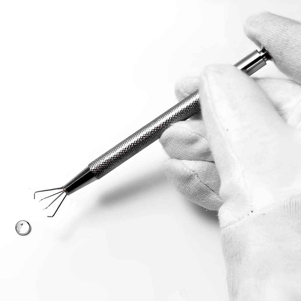 ATAR Diamond Holder Tweezer 4 Prong Professional Pick-up Tool Stainless Steel Jewelry Locking Grabber (ATDP4)