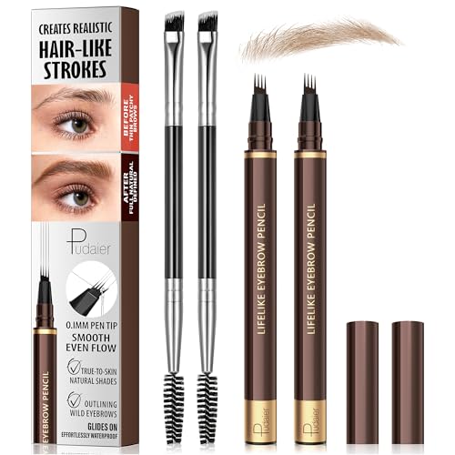 Espoce 2 Pack Microblading Eyebrow Pen - Waterproof, Vegan Formula
