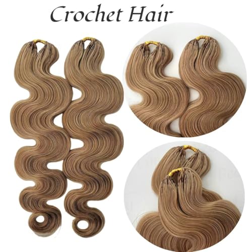 Body Wave Crochet Hair Extensions - 2 Pack Honey Blonde 14"