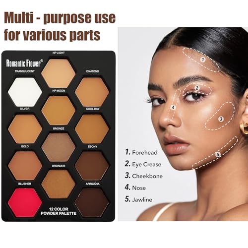 12-Color Contour Makeup Palette with Brush & Concealer