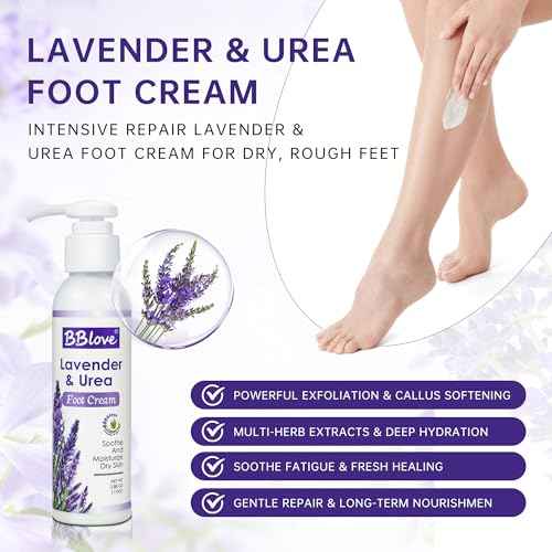 Lavender Foot Soak Set - Moisturizing Gel Socks, Foot File,Salt, Scrub, Foot Cream-5-in-1 Spa Care Kit & Cracked Heel Treatment, Exfoliating Dead Skin Repair Care Gift Set for Him and Her