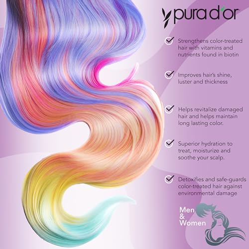 PURA D'OR Purple Shampoo 16oz for Blonde & Color-Treated Hair