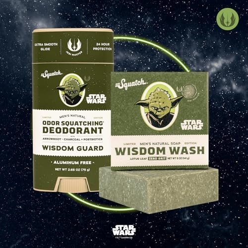Dr. Squatch Star Wars Bundle - Natural 4 Soap and 2 Deodorant Gift Set - Wisdom Wash, Wisdom Guard, Sinister Scrub, Sinister Sticc
