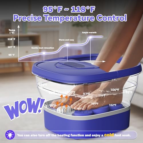 Collapsible Foot Spa Massager with Heat and Remote Control