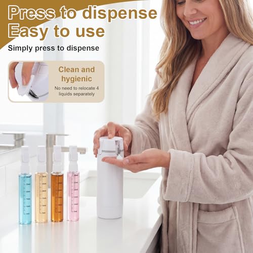 Domensi 2 Pack Travel Dispenser – 4-in-1 Refillable 30ml Bottles