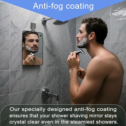 Fogless Shower Mirror for Shaving 9" x 7" Anti-Fog