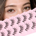 Spiky Manga False Eyelashes - 7 Pairs C Curl 10-15mm