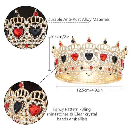 Queen Crown Rhinestone Wedding Crowns and Tiaras for Women Costume Party Hair Accessories Princess Birthday Crown Crystal Bridal Crown