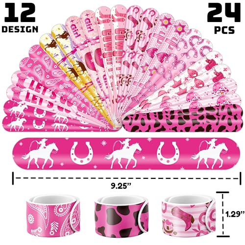 Western Cowgirl Party Set - 72 Pieces Tattoos & Slap Bracelets