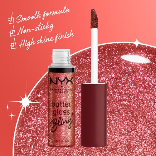 NYX Butter Gloss Bling Lip Gloss - Non-Sticky Shiny Finish