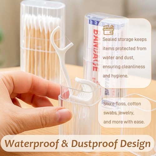 7-Piece Cotton Swab Holders – Dustproof Travel Storage Cases