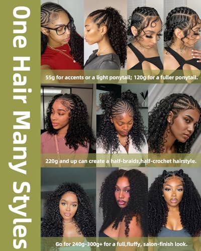 Knotless Pre-Separated Burmese Curly Crochet Hair 18 Inch