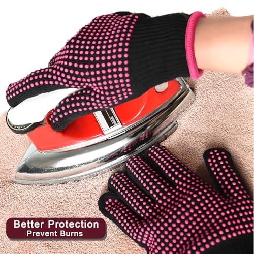 Heat-Resistant Gloves for Hair Styling - 2-Pack