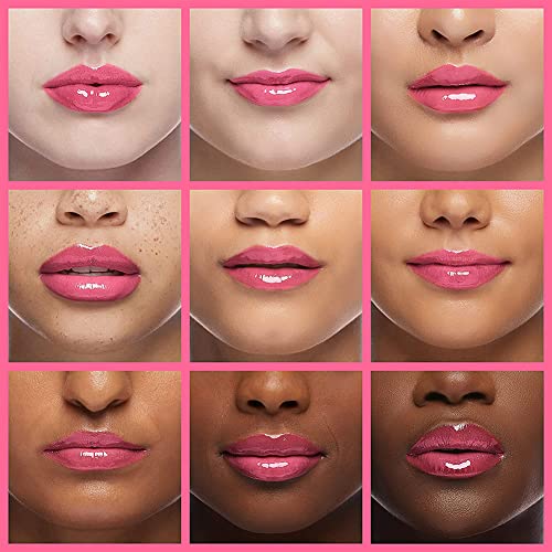 GECOMO 2PCS Hydrating Lip Glow Oil, Lip Oil Gloss Transparent Toot Tinted Nourishing Long Lasting Repairing Lightening Lip Lines (RASPBERRY) 0.2 OZ