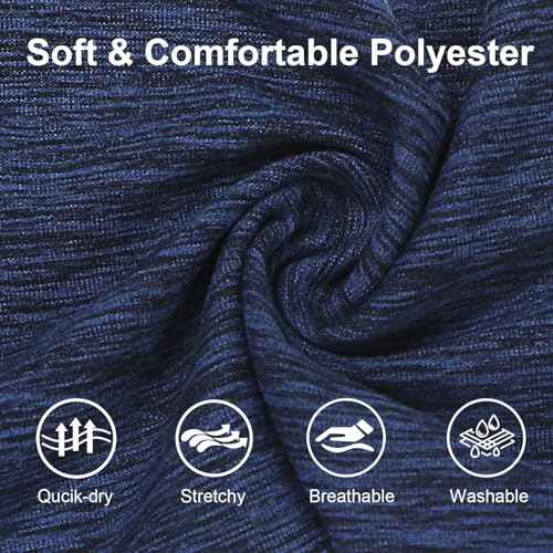 8 Pack Sport Headbands for Women, Elastic Soft Fabric Non-Slip Hair Bands Hair Warp for Daily Workout Yoga Running Sports