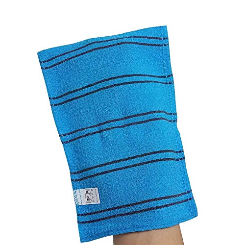 SONGWOL Korean Exfoliating Bath Towel Gloves 10 Pack Blue