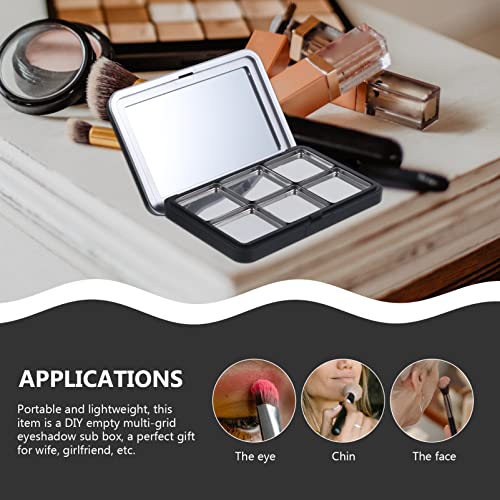 Minkissy Empty Eyeshadow Palette Magnetic Makeup Palette with Mirror Refillable Eyeshadow Palette Empty Lipstick Pallet Empty Eyeshadow Pans for Eyeshadow Lipstick Blush Powder, 2PCS