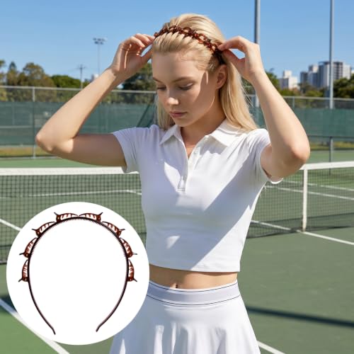 Lekgavd 2-Pack Double Layer Hairpin Braided Headbands with Clips for Women