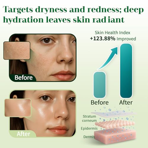 Cactus Sheet Mask,8-Pack Korean Skincare Face Mask,Deep Hydrating & Moisturizing Skincare for Dry & Sensitive Skin,Soothes Skin,Instant Calm & Glow,Korean Beauty