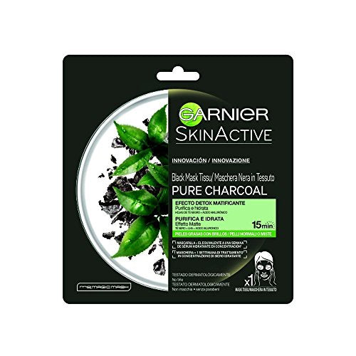 Garnier SkinActive Pure Charcoal Black Tissue Mask 28g (2-Pack)