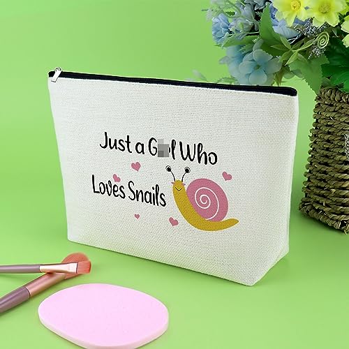 Snail Gifts Snail Lovers Gifts Makeup Bag Snail Themed Gifts Daughter Birthday Gifts Cosmetic Pouch Animal Lovers Gifts Snail Gifts for Snail Lovers Sister Friend Christmas Graduation Gifts