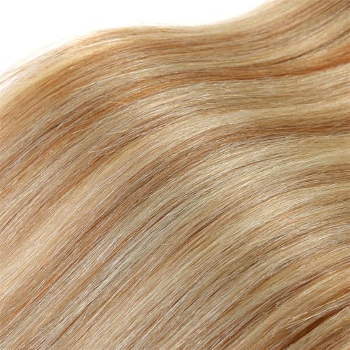 Honey Blonde Straight Human Hair Bundles 8-12 inch