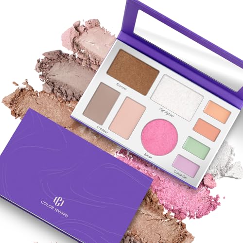 Color Nymph 9-Color All-In-One Makeup Palette with Contour, Blush & Concealer