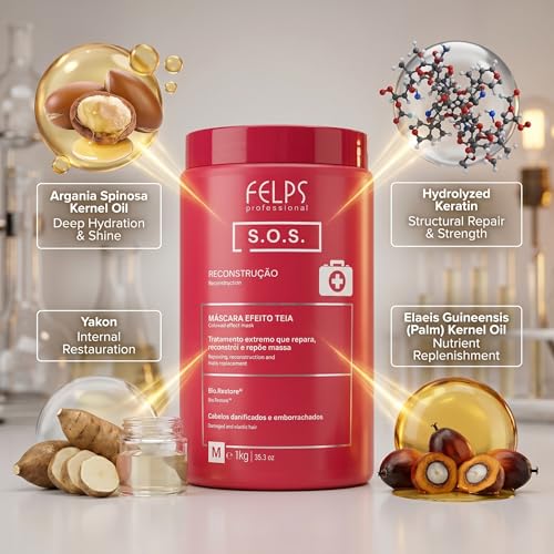Felps Xmix SOS Extreme Repair Mask 1kg - Brazilian Hair Treatment
