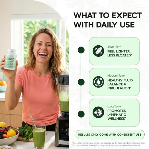 Evertide Lymphatic Drainage Supplements - 30-Day Support with Echinacea & Turmeric - Variation 1
