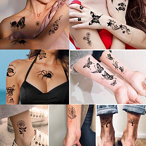 Yazhiji Waterproof Temporary Tattoos - 60 Sheets with 300+ Designs