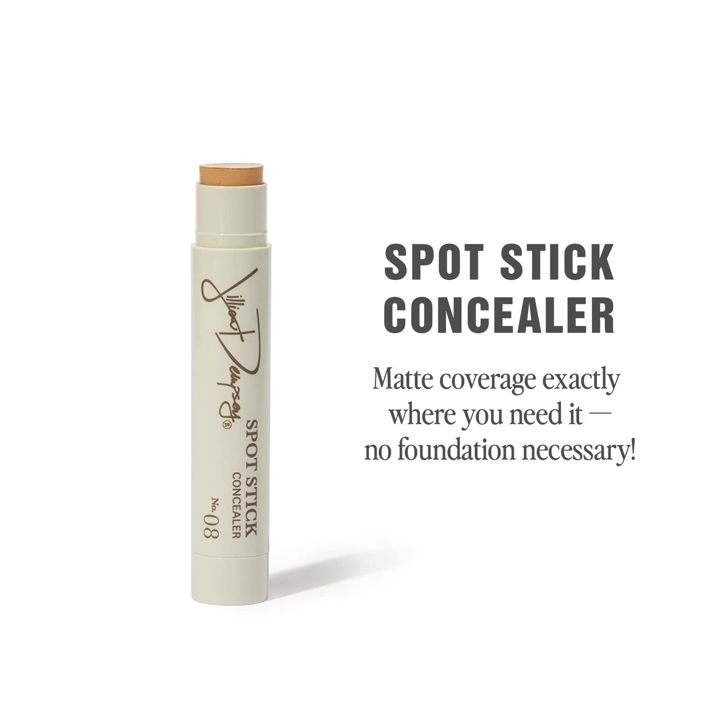 Jillian Dempsey Spot Stick Concealer | Easy Blending Matte Concealer for Blemishes & Uneven Skin Tones | Shade No. 08: Medium with Warm Undertones