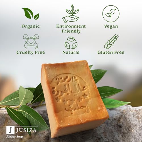 Aleppo Soap ? 20% Laurel Oil, 80% Olive Oil ? 2 Bars (7 oz each) ? Traditional Handmade Natural Vegan