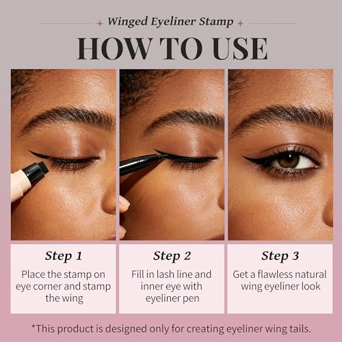 Winged Eyeliner Stamp | Dual-Ended Rotating Design | Waterproof