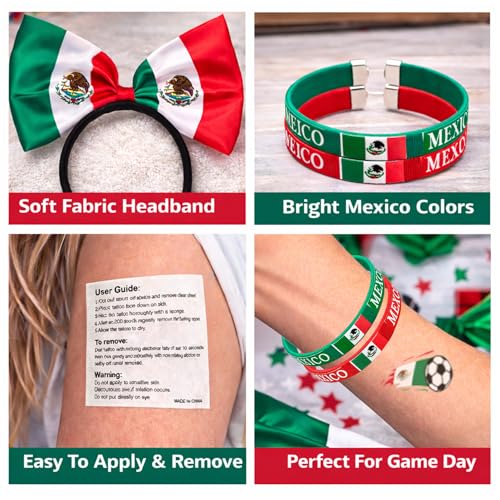 Soccer Fan Accessories Kit - Headband, Wristbands & Tattoos